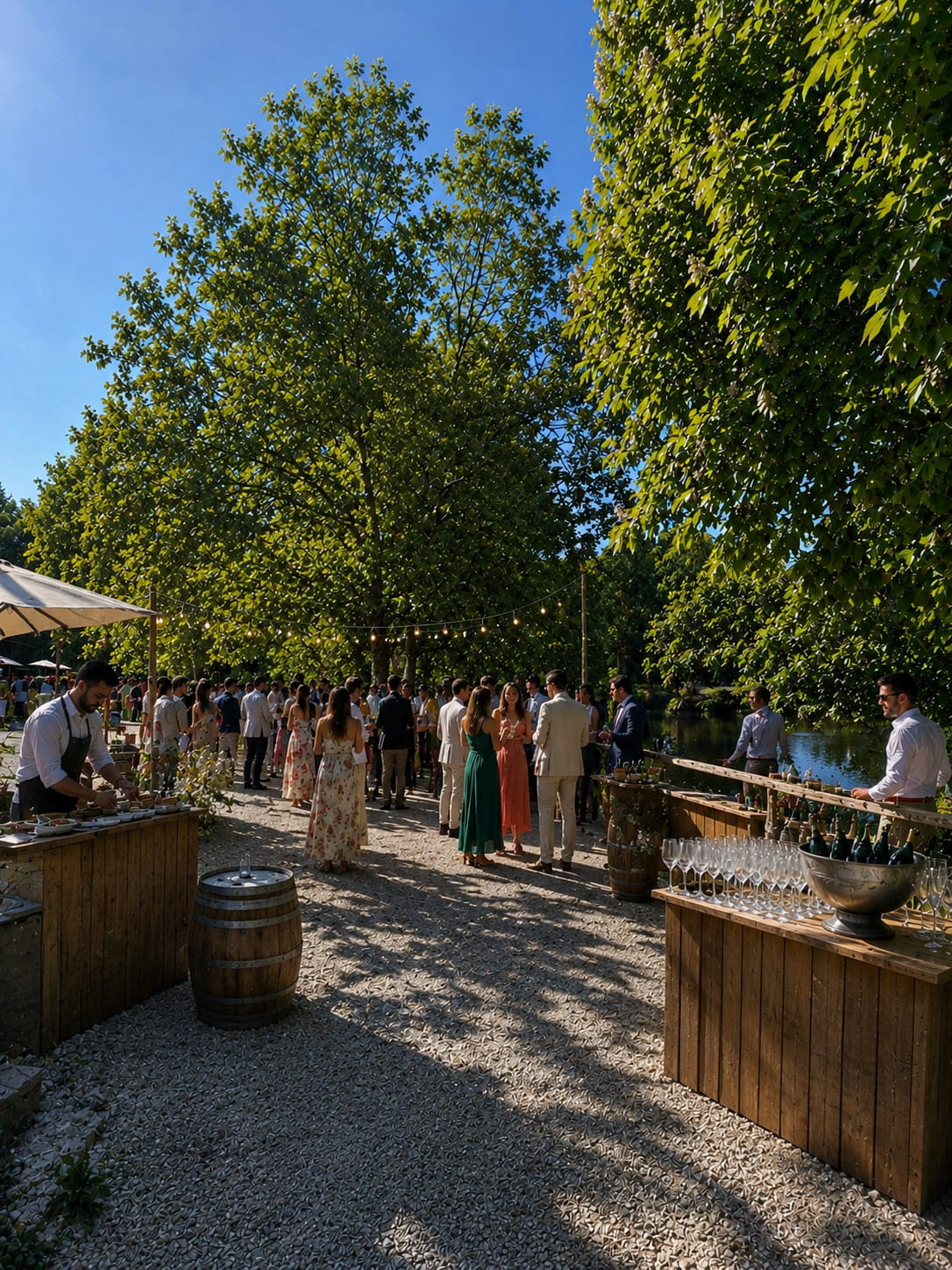 Terrasse au bord du lac